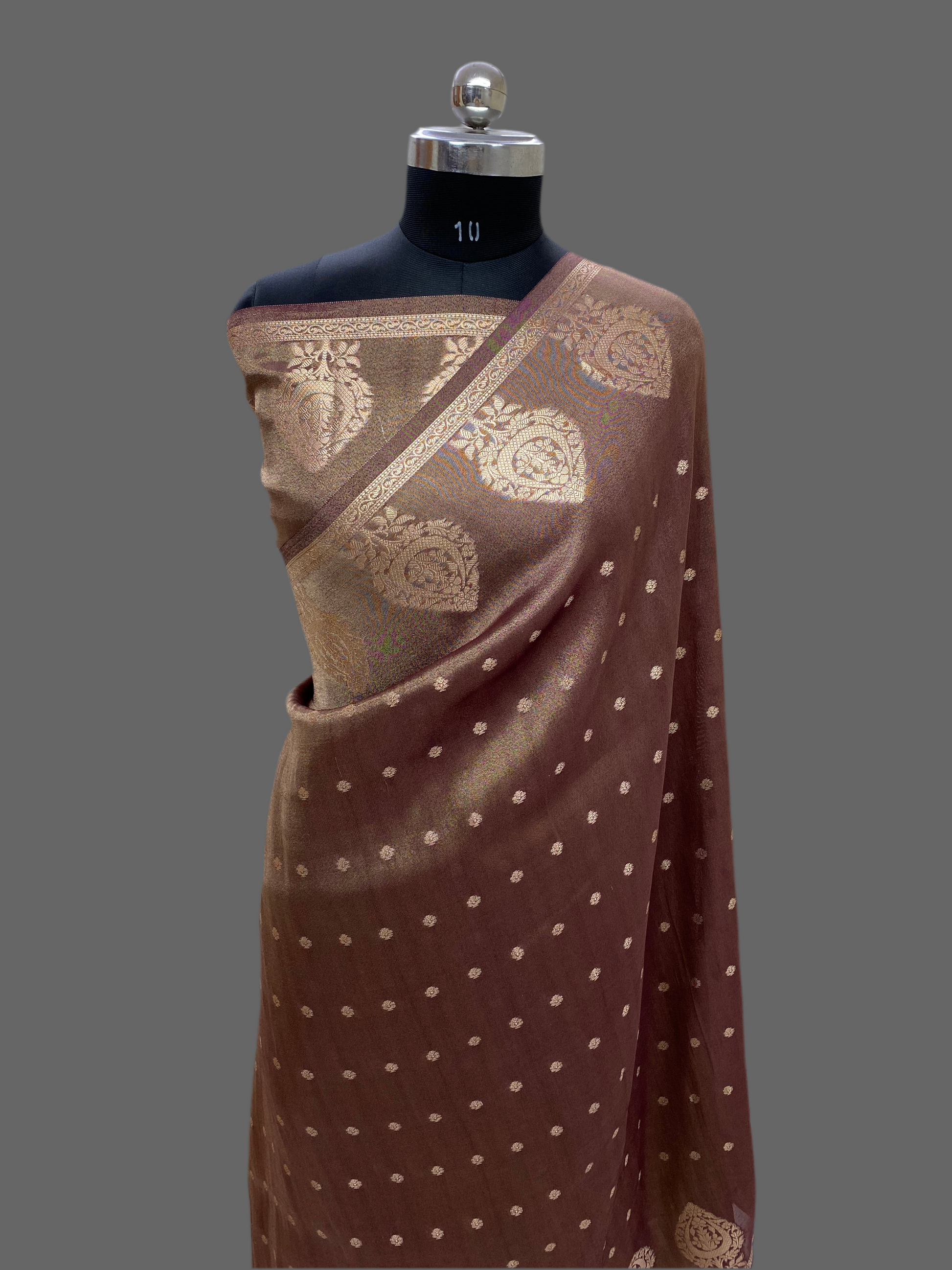 Semi Tissue Border Buti Banarasi Saree