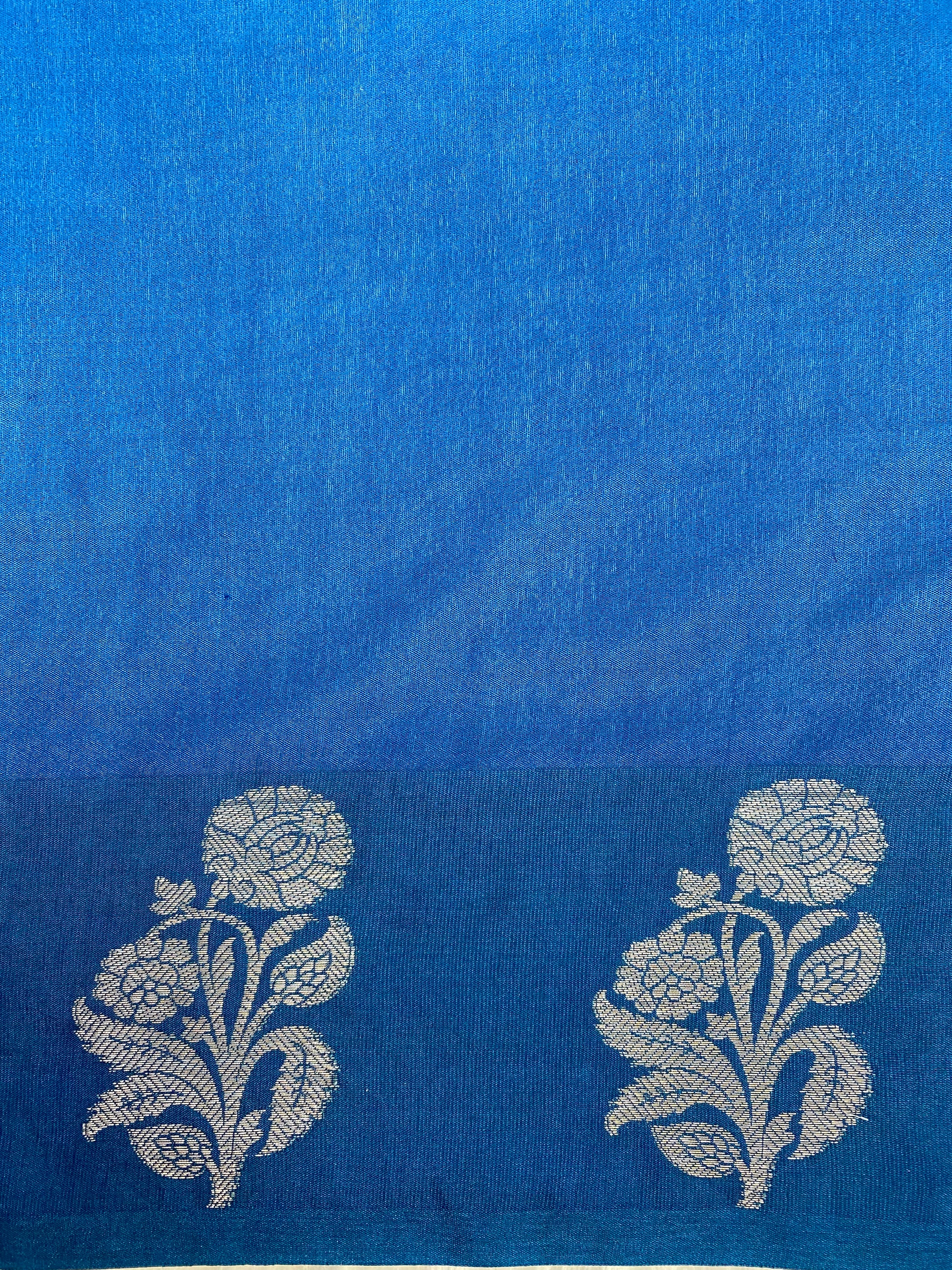 Jerman Blue Viscose Banarasi Saree
