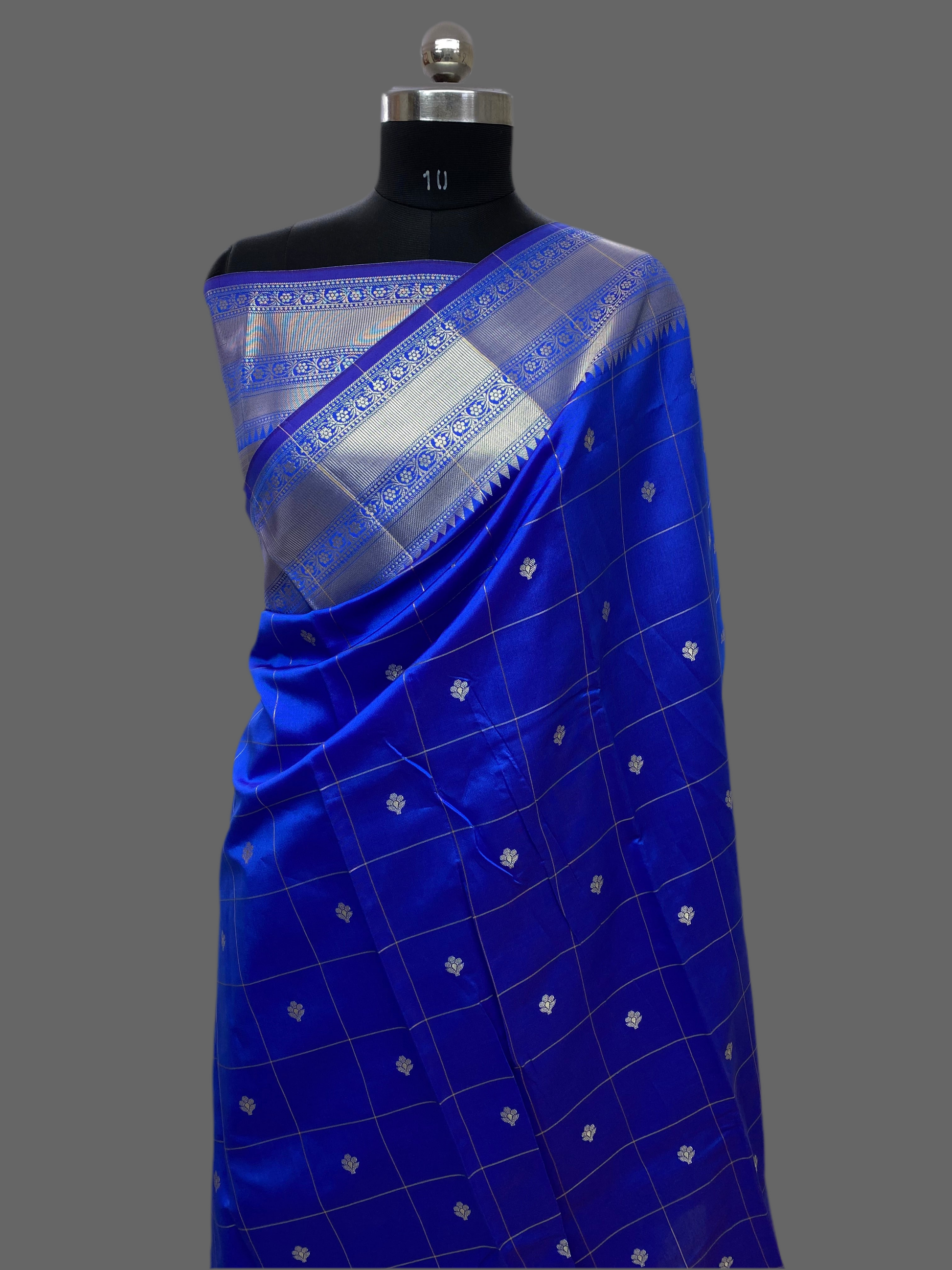 Royal Blue Tissue Silk Banarasi Saree