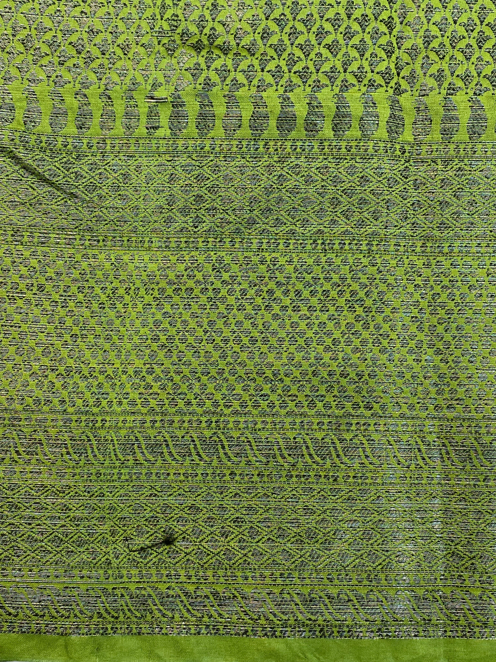 Green Georgette Jangla Pattern Banarasi Saree