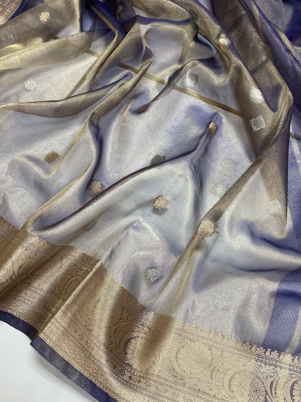 Lavender Tissue Silk Banarasi Saree
