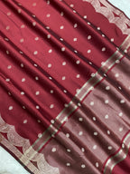 Maroon Soft Silk Banarasi Saree