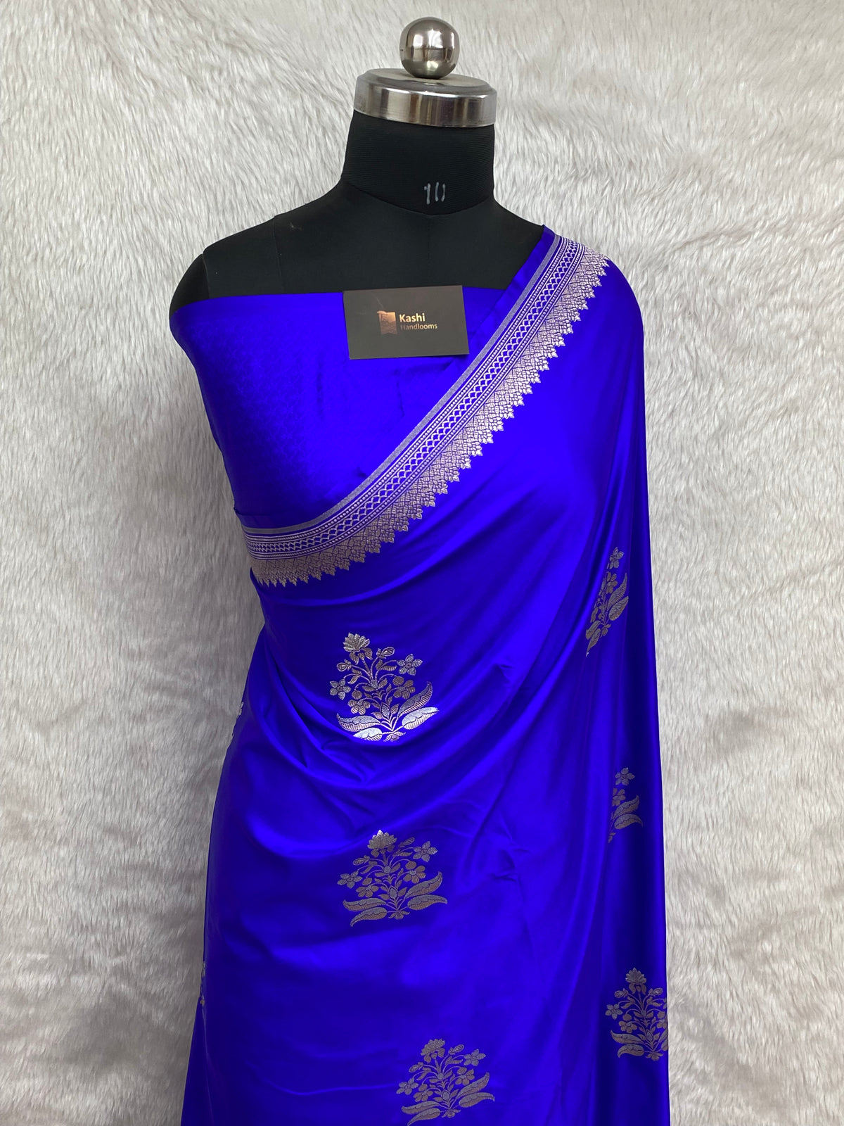 Royal Blue mashru silk A+ Grade  Banarasi saree