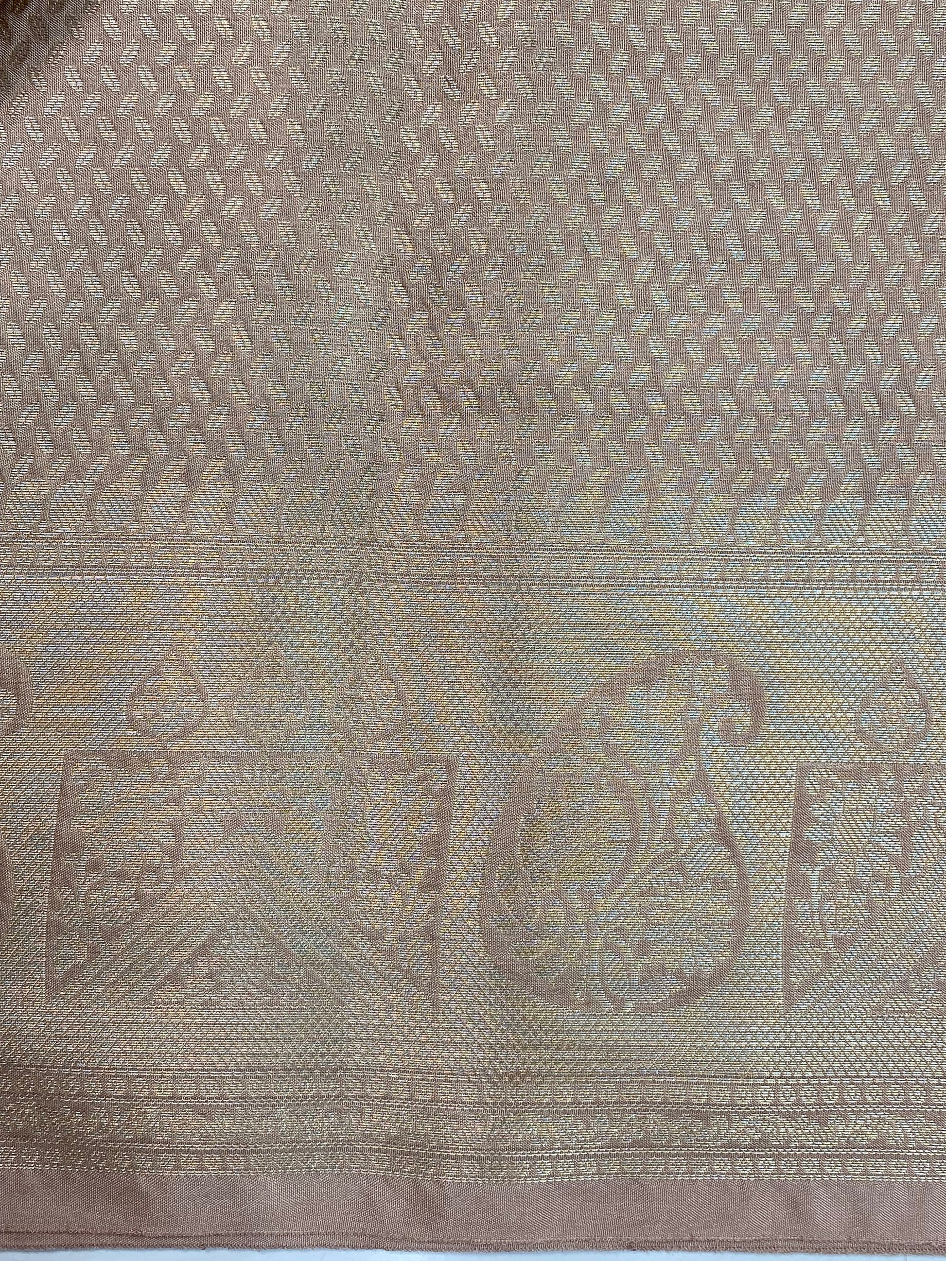 Red Munga Silk Saree with Sky Blue Contrast Border - Soft & Comfirtable Drape
