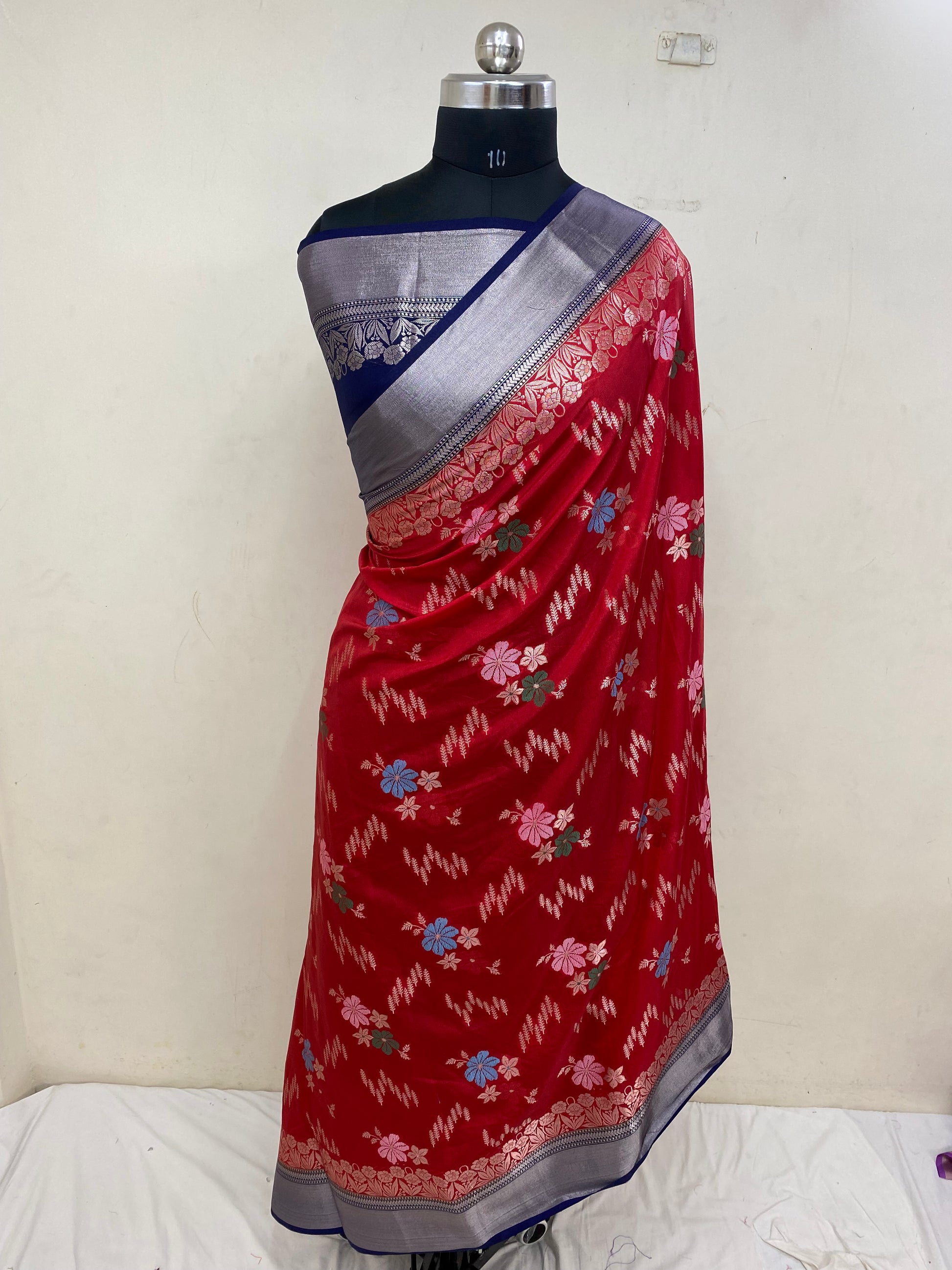 Red Katan Silk Banarasi Saree