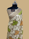 Off white Warm silk rangkat Banarasi saree