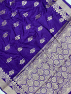 Purple Color  monga Silk Banarasi Saree