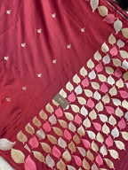 Wine Mashru Silk Banarasi Saree