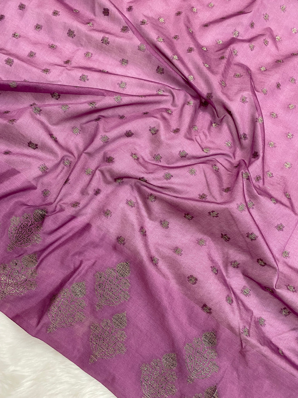 Dark Pink Semi Georgette Banarasi Saree