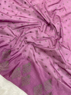 Dark Pink Semi Georgette Banarasi Saree