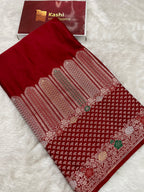 Red Mashru Silk Banarasi Saree