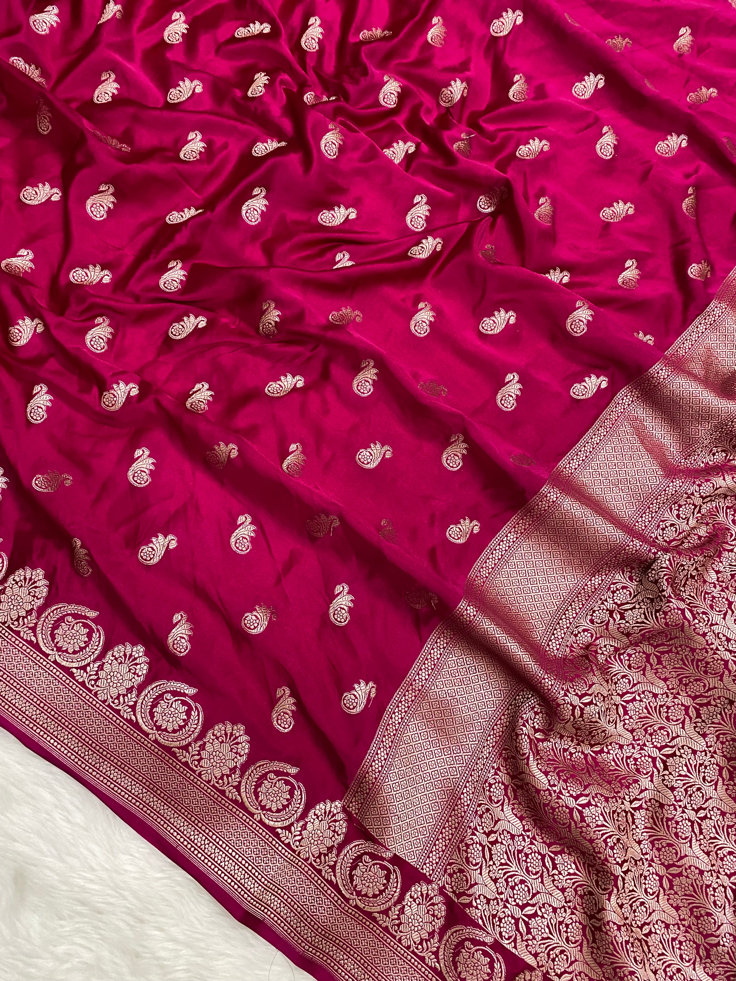 Rani Mashru Silk Banarasi Saree