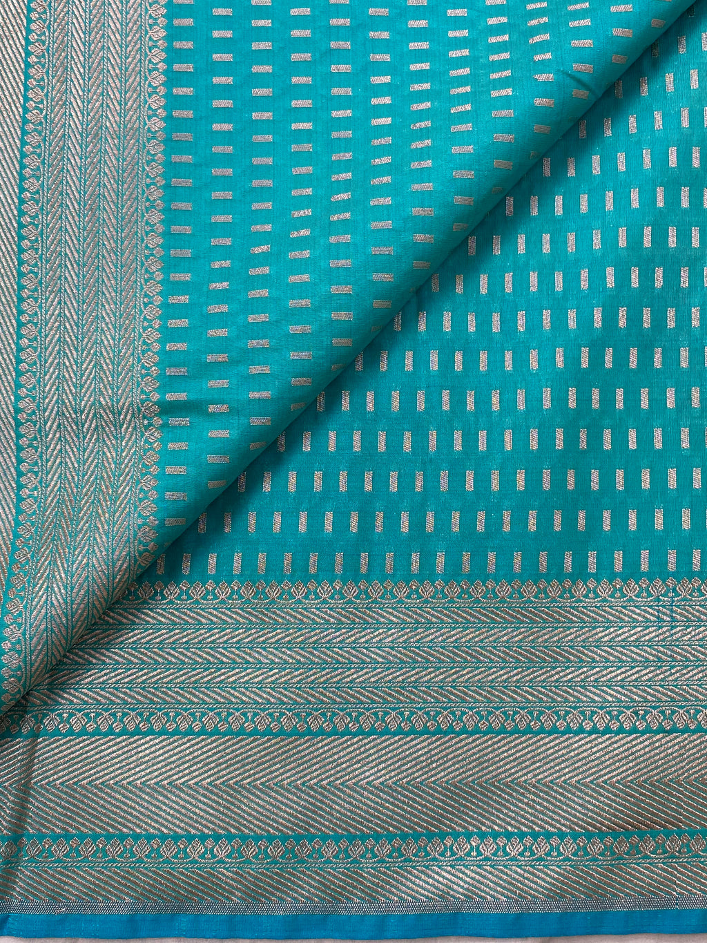Emerald Grace - Banarasi Silk Saree with Golden Zari