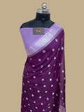 Wine Georgette silk Banarasi saree