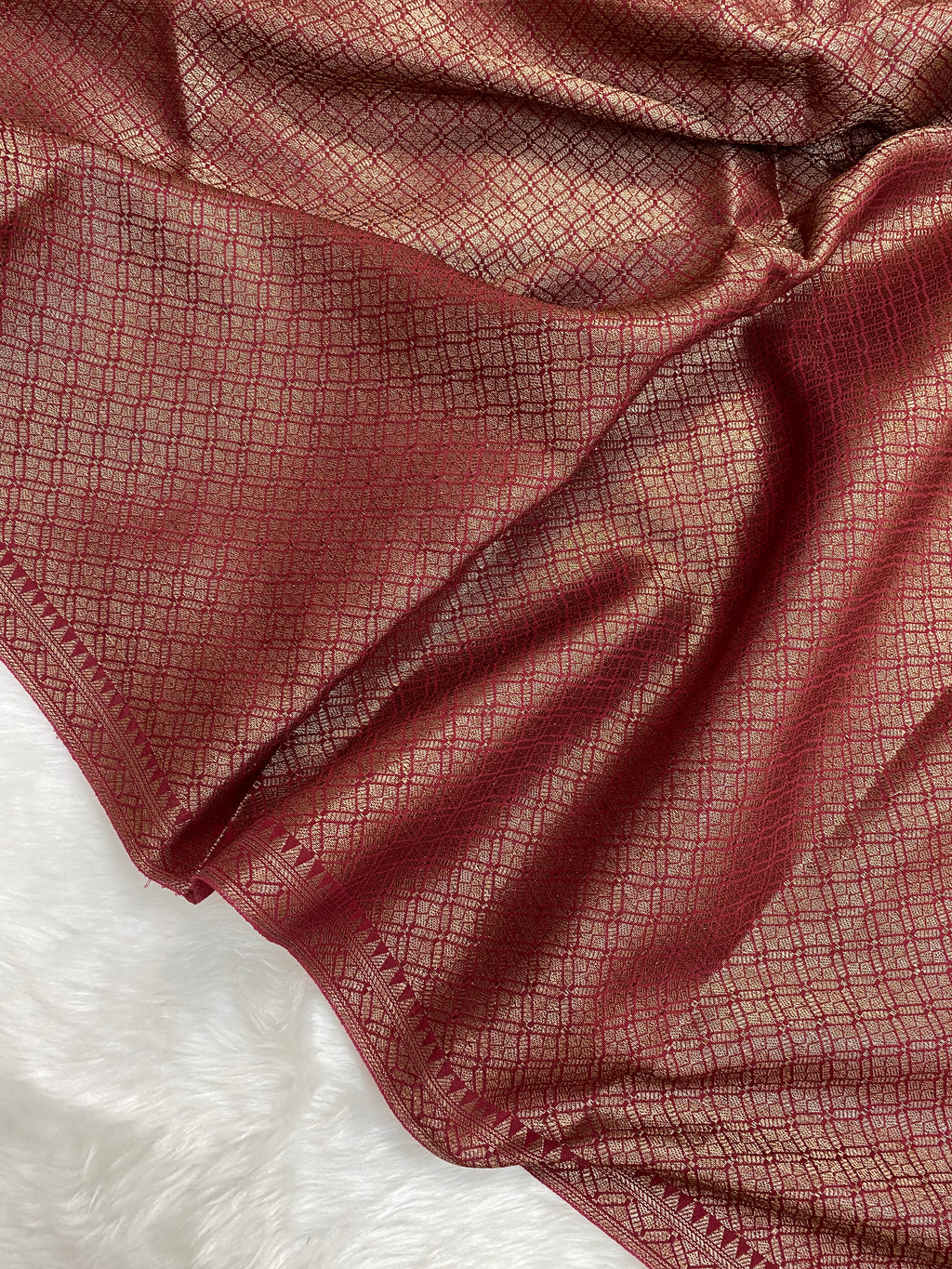 Wine Viscose Banarasi Saree