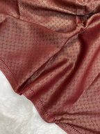 Wine mul cotton Banarasi Saree