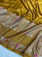 Haldi festival mashru silk banarasi saree