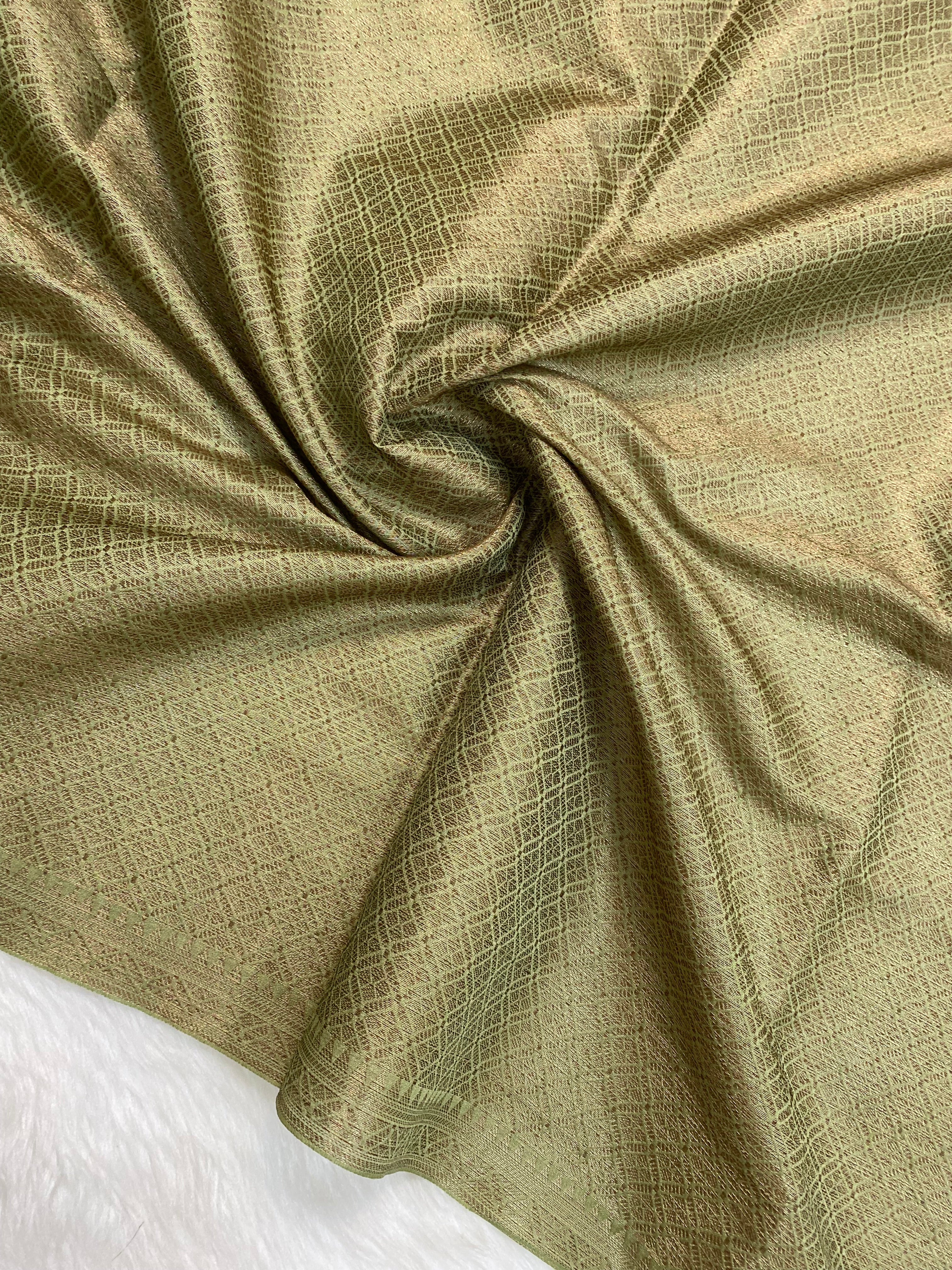 Pista Georgette silk banarasi saree