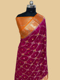 Rani monga Silk Banarasi Saree