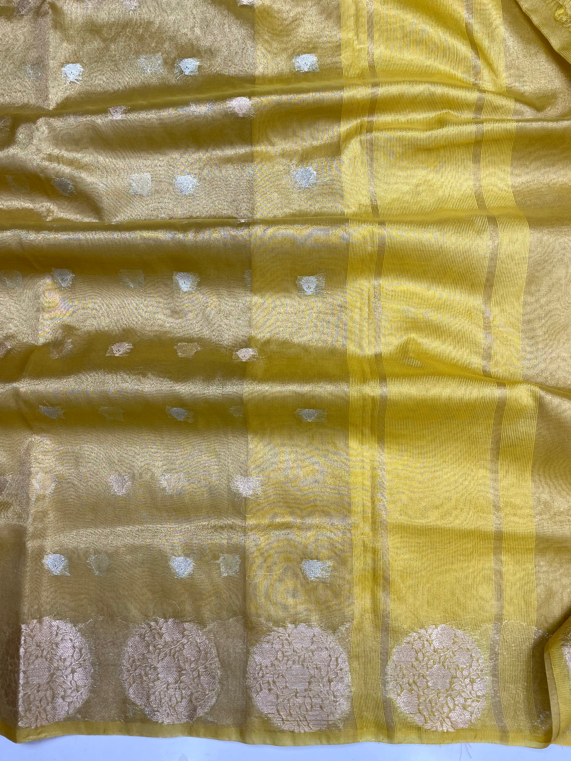 Yellow Tissue Silk Banarasi Saree