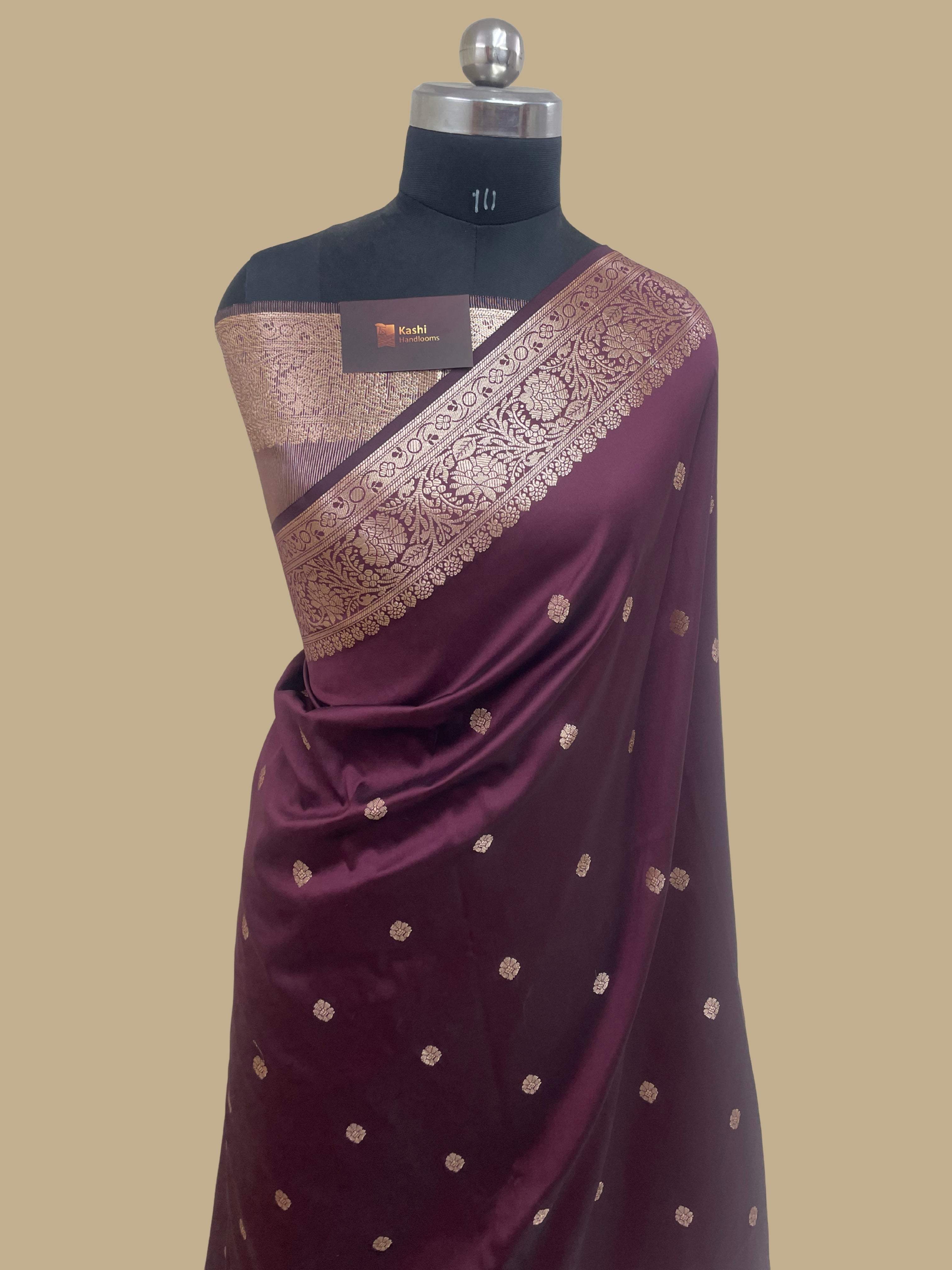 Wine chiniya silk banarasi saree