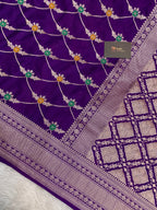 Purple Color Mashru Silk Banarasi Saree