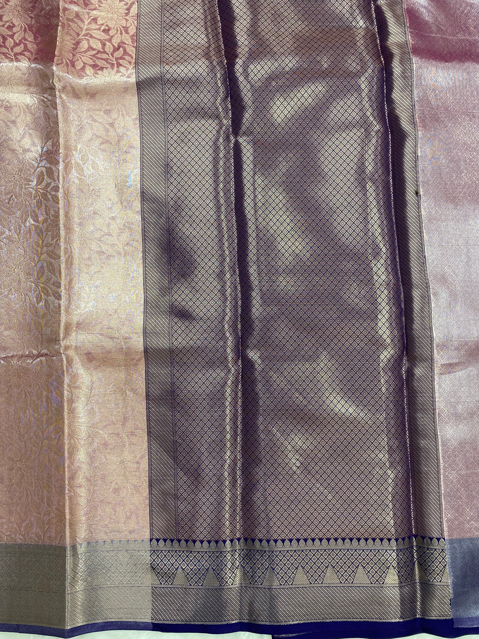 Pink Tissue Silk Banarasi Saree