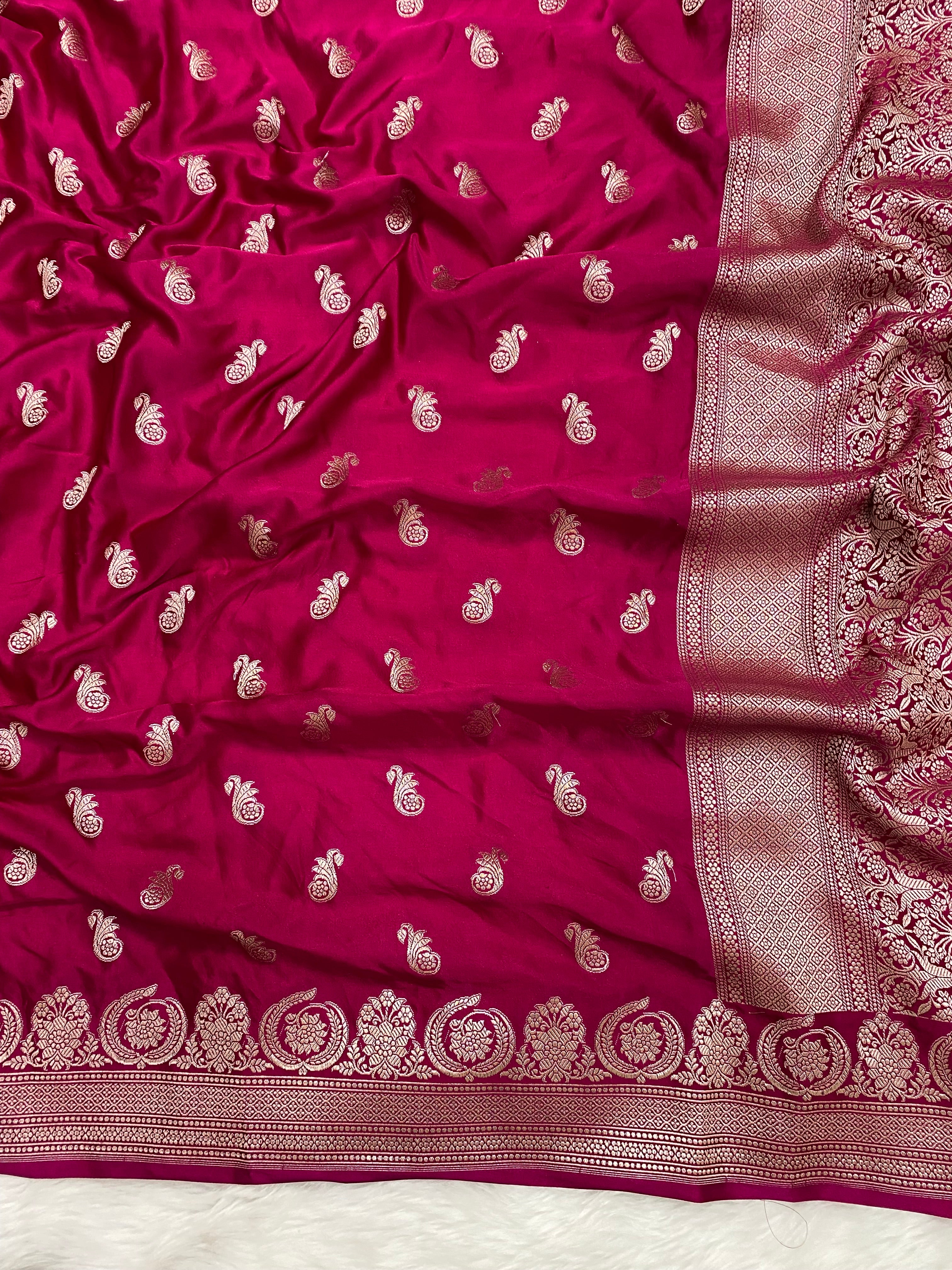 Rani Mashru Silk Banarasi Saree