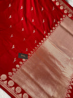 Karwa Chauth Special – Red Mashru Silk Banarasi Saree ❤️