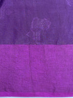 Purple semi mul cotton silk with Golden Zari Banarasi Saree