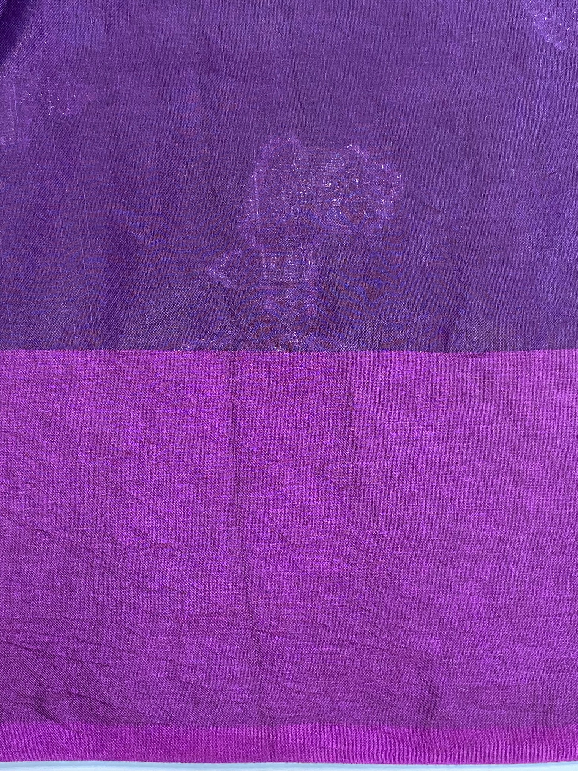 Royal Purple Raw Mango Border Buta with Golden Zari Banarasi Saree