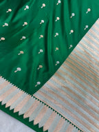 Green mashru silk banarasi saree