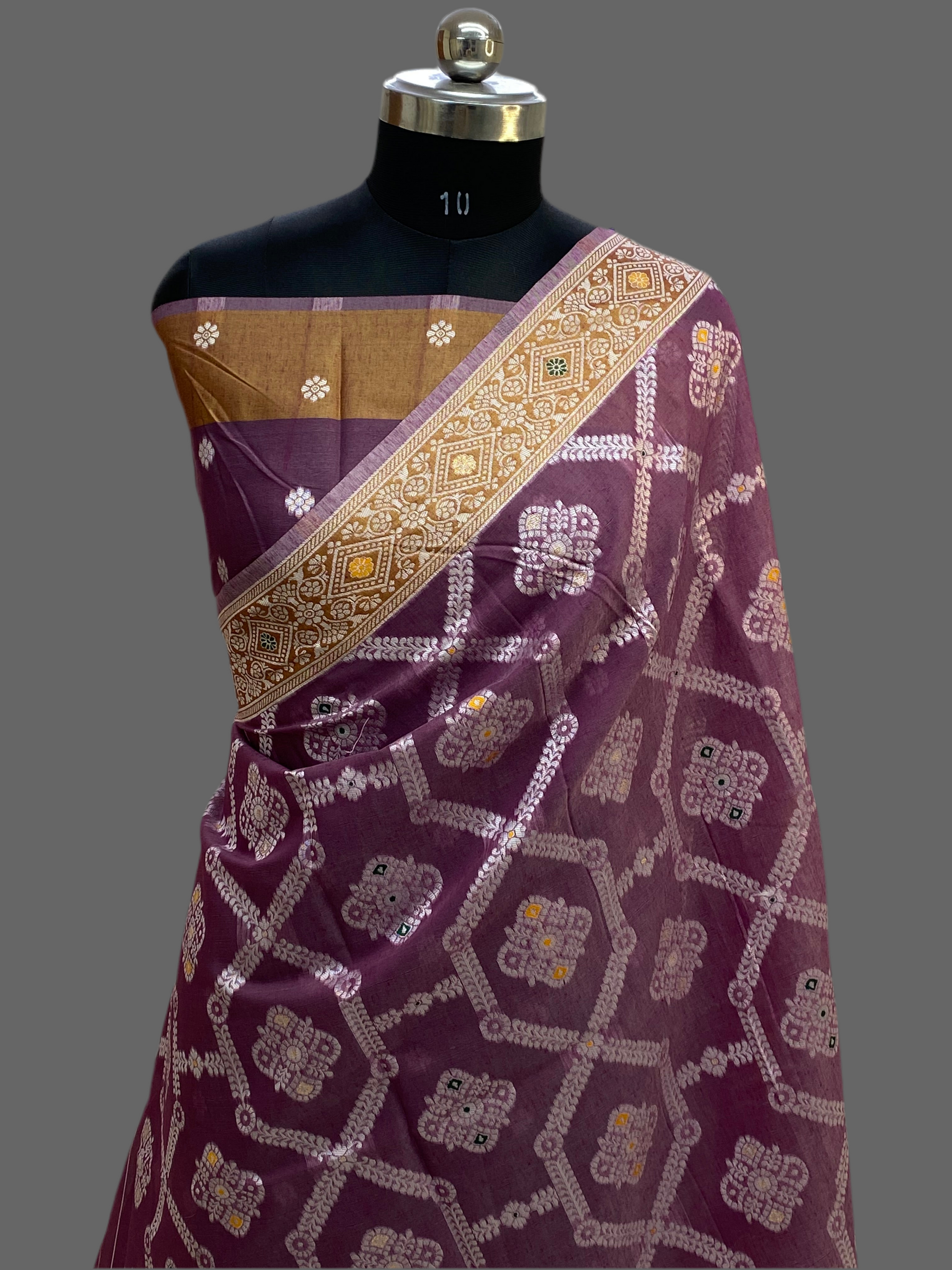Linen Cotton Banarasi Saree