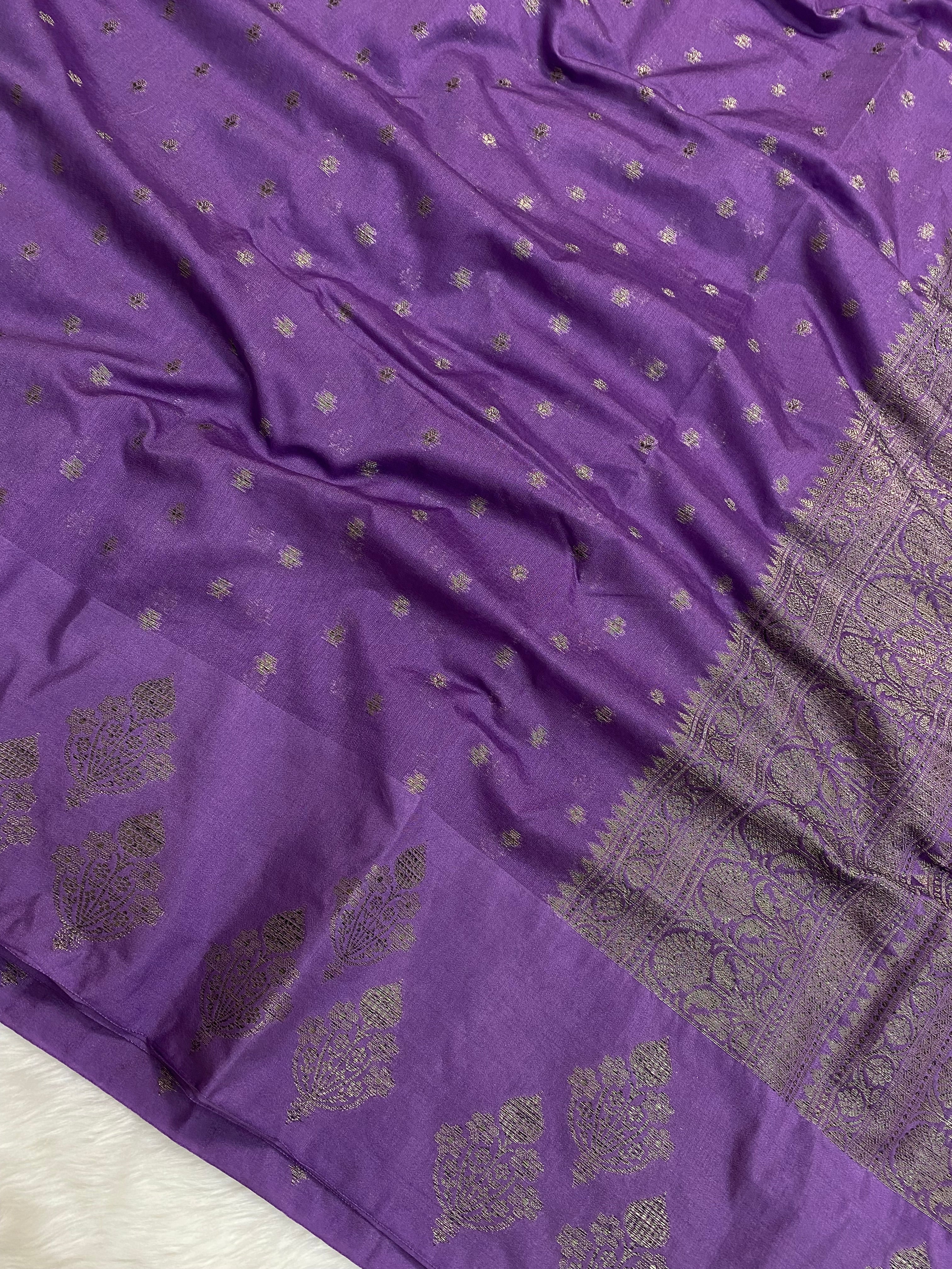 Lovendor Semi Georgette Banarasi Saree