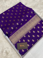 100% Pure Viscose Cotton Banarasi Saree