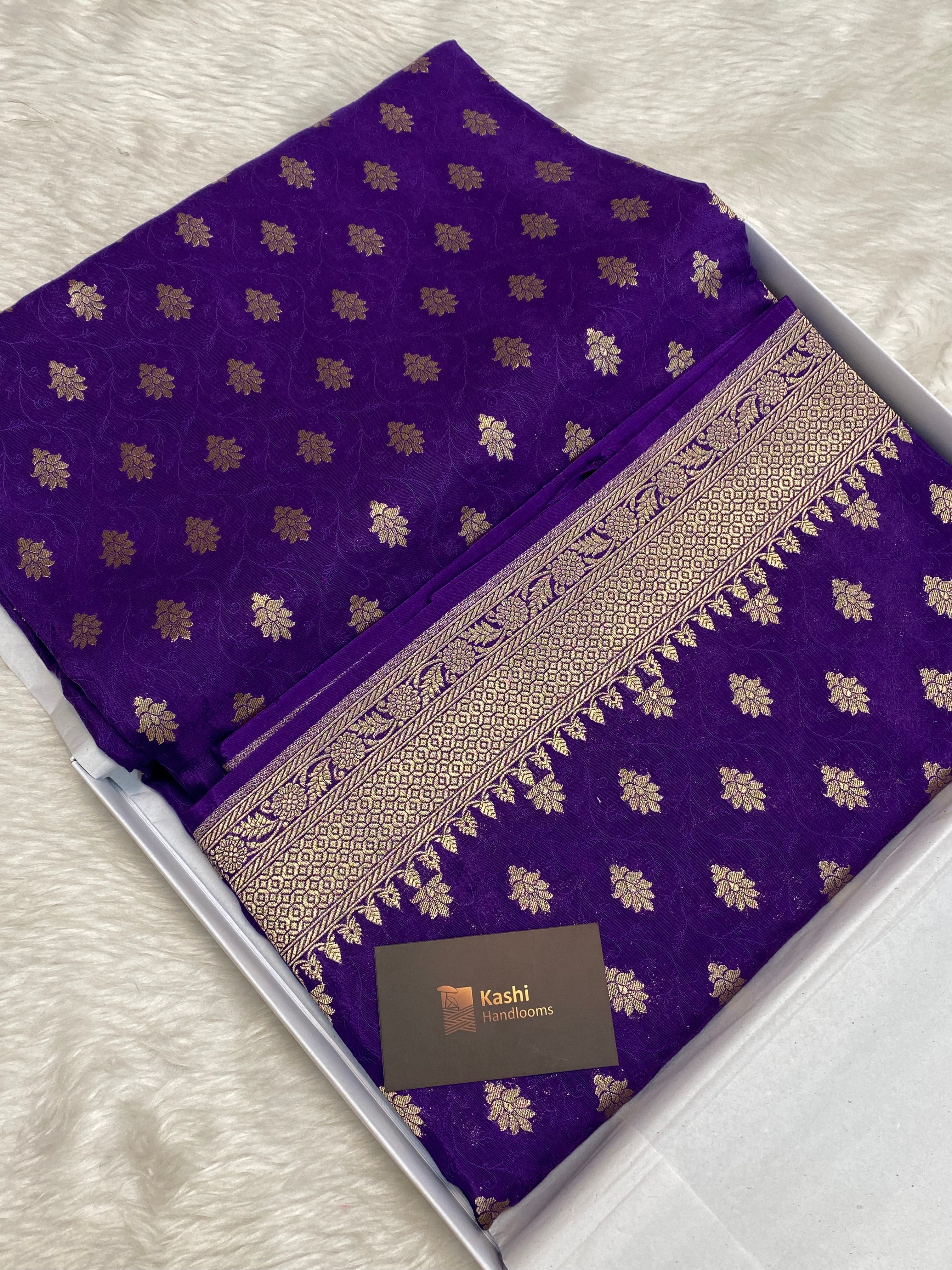 100% Pure Viscose Cotton Banarasi Saree