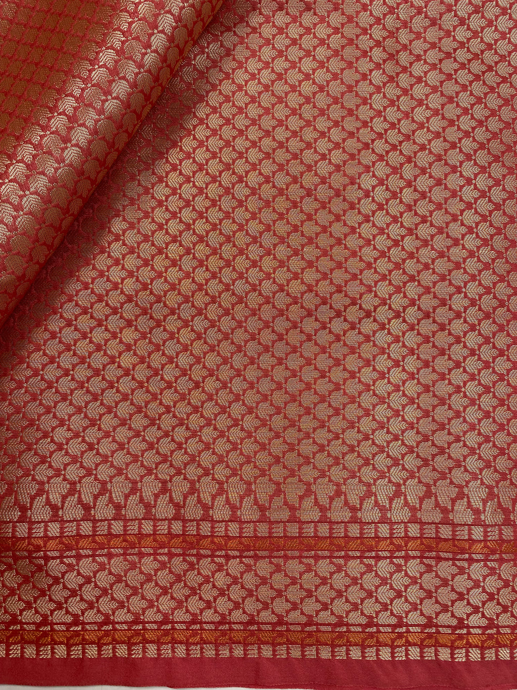 Yellow Munga Silk Border Buta Banarasi Saree with contrast boarder and pallu