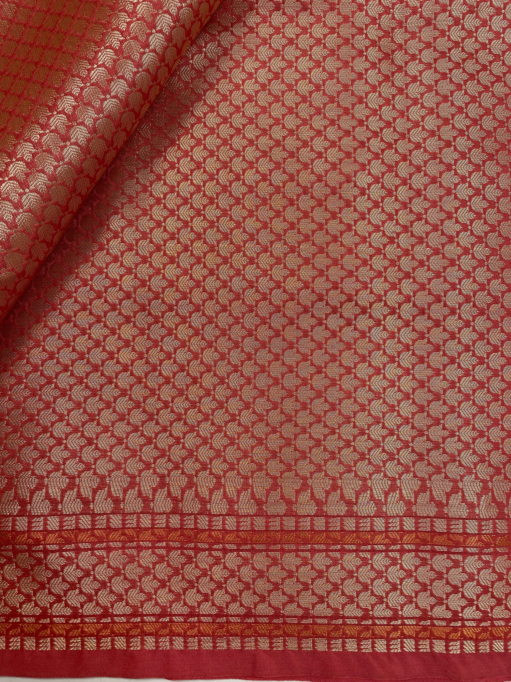 Yellow Munga Silk Border Buta Banarasi Saree with contrast boarder and pallu