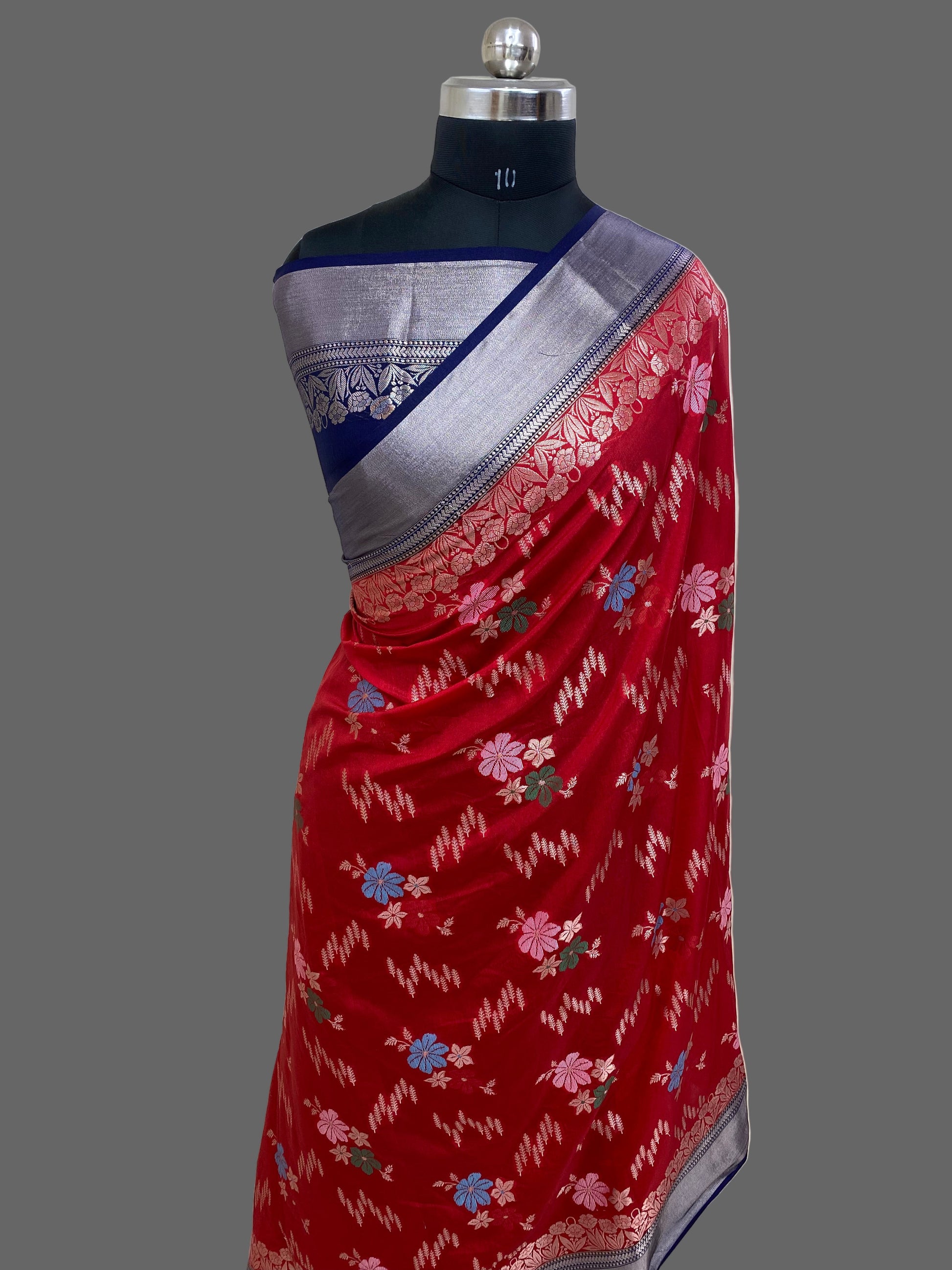 Red Katan Silk Banarasi Saree