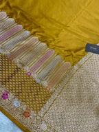 Haldi festival mashru silk banarasi saree