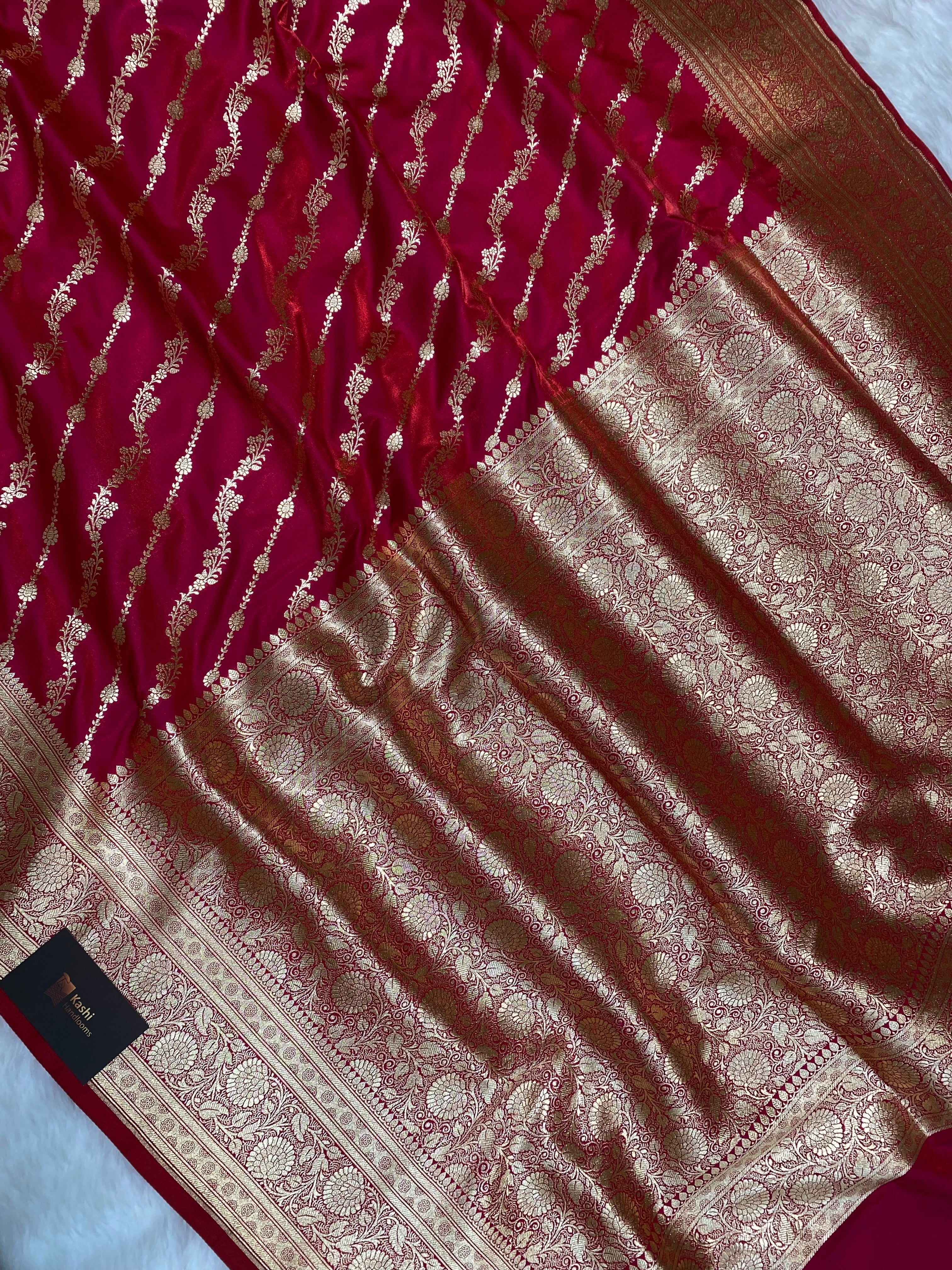 Rani Pink Mashru Silk Banarasi saree