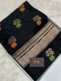 Black colour mashru silk banarasi saree
