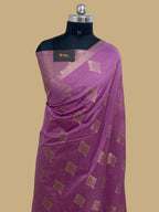 Lovender Georgette silk banarasi saree