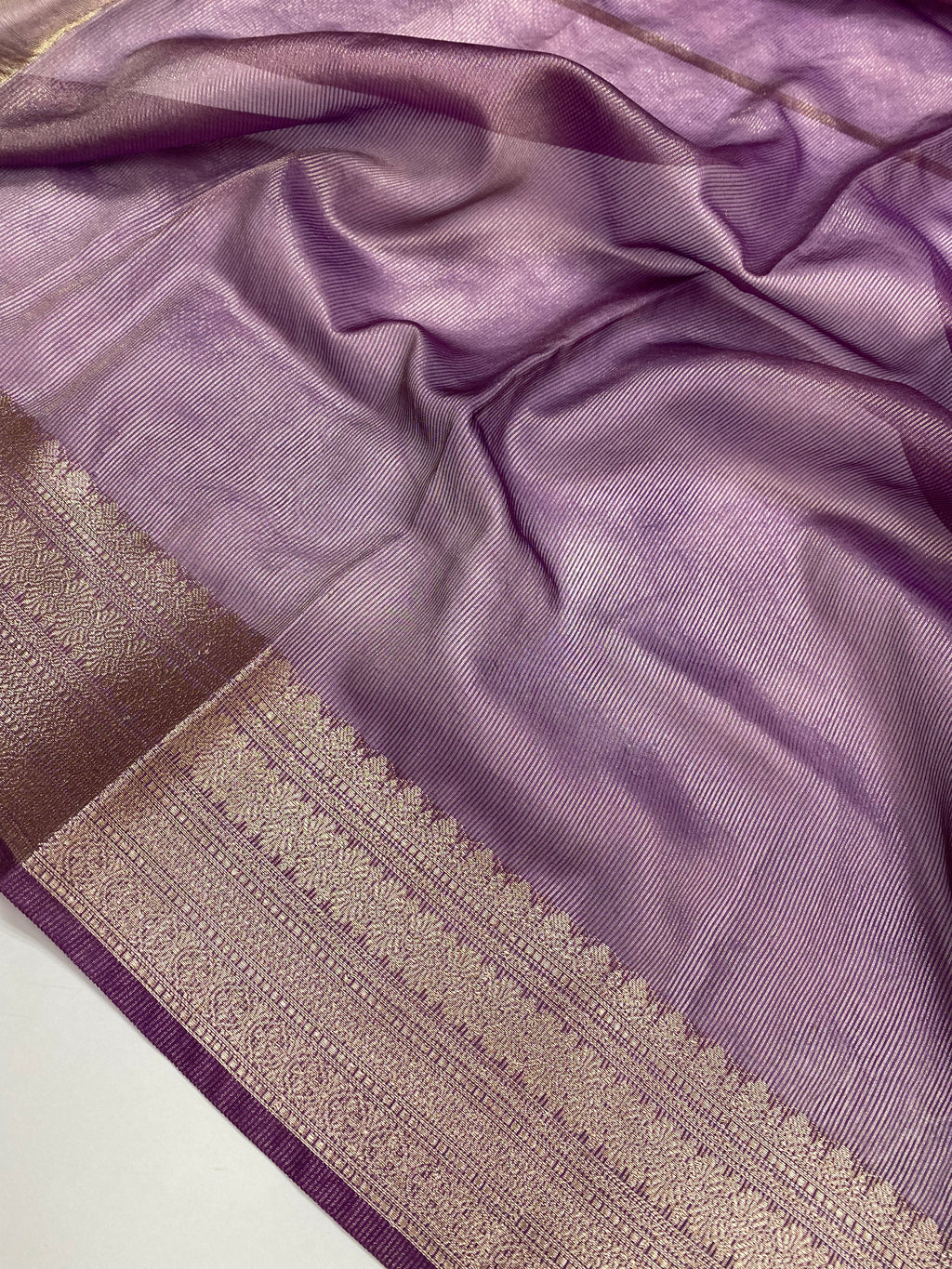 Magenta Tissue Silk Banarasi Saree