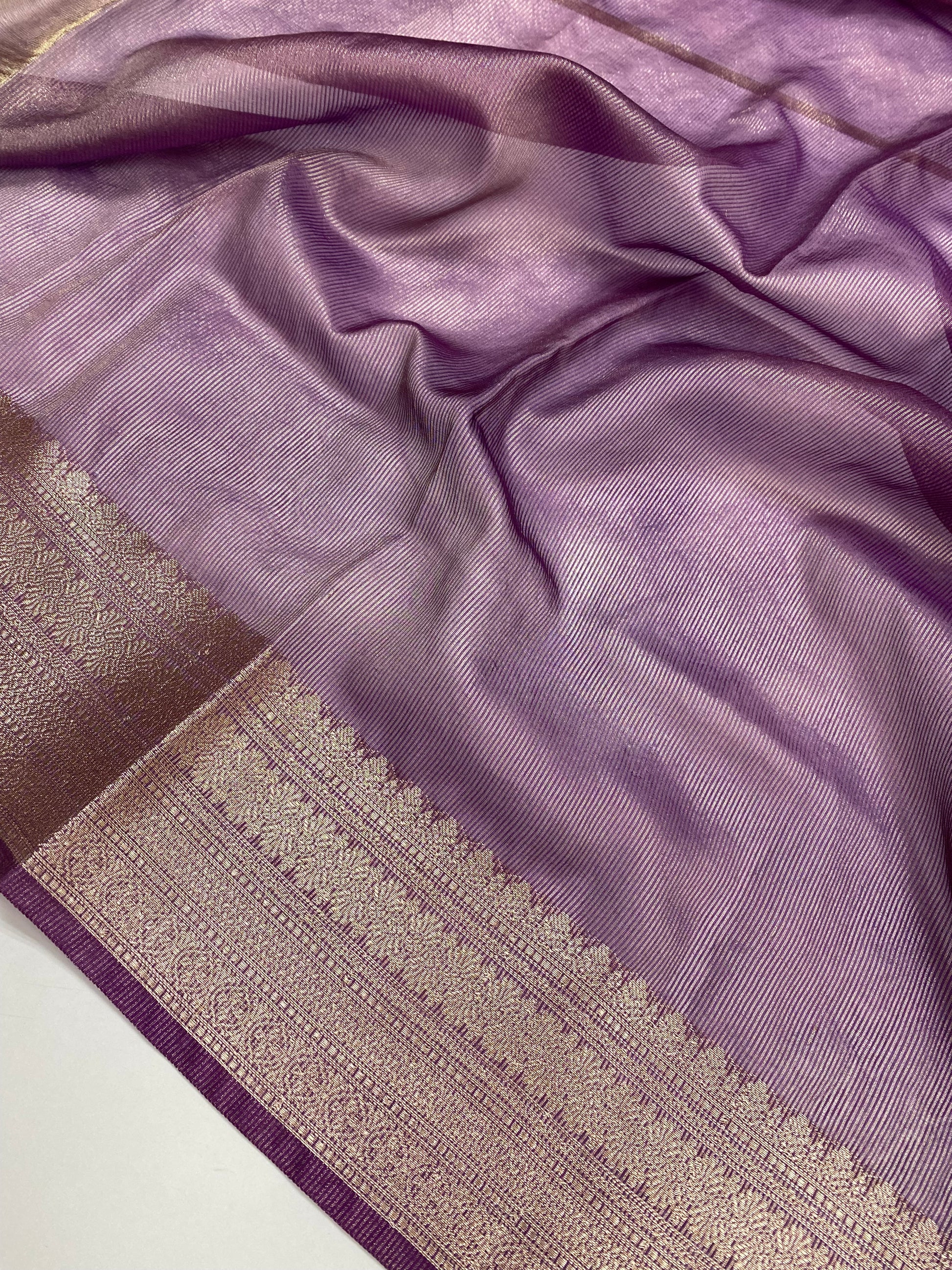 Magenta Tissue Silk Banarasi Saree