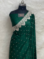 Green Color Mashru Silk Banarasi Saree