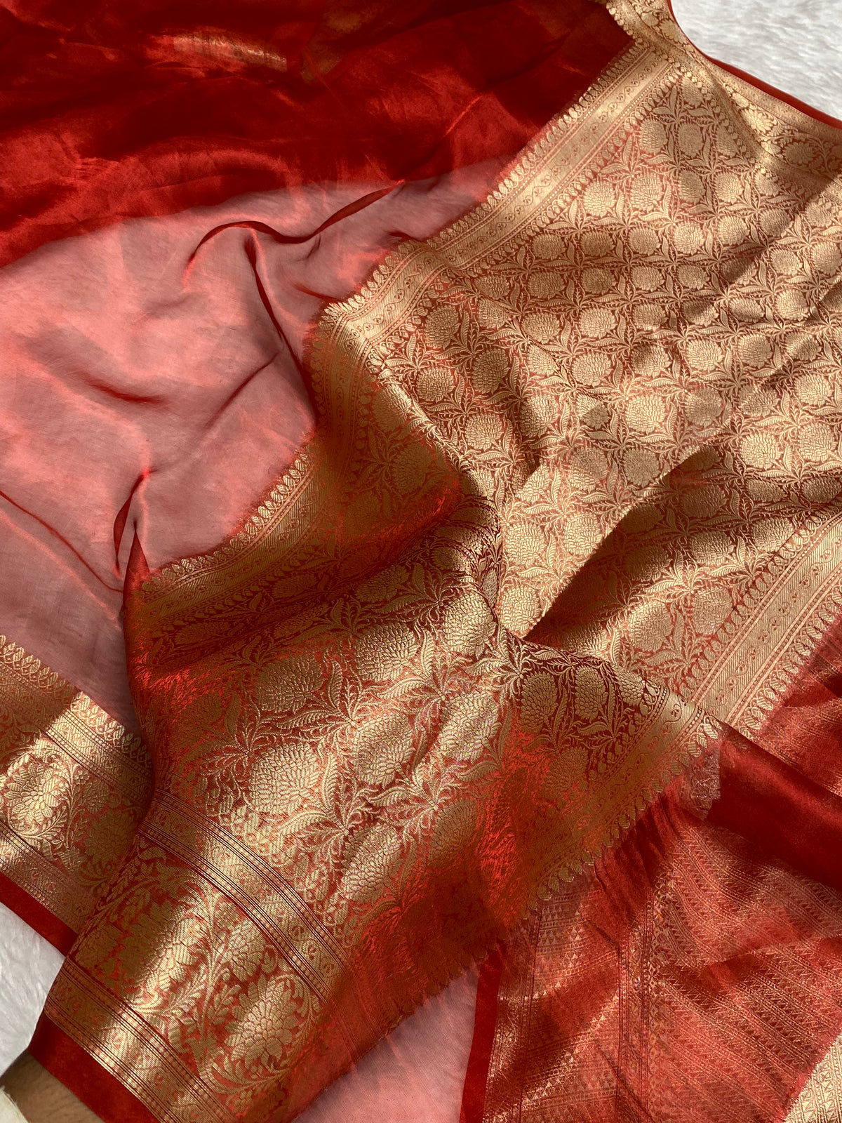 100% pure tissue silk Banarasi saree