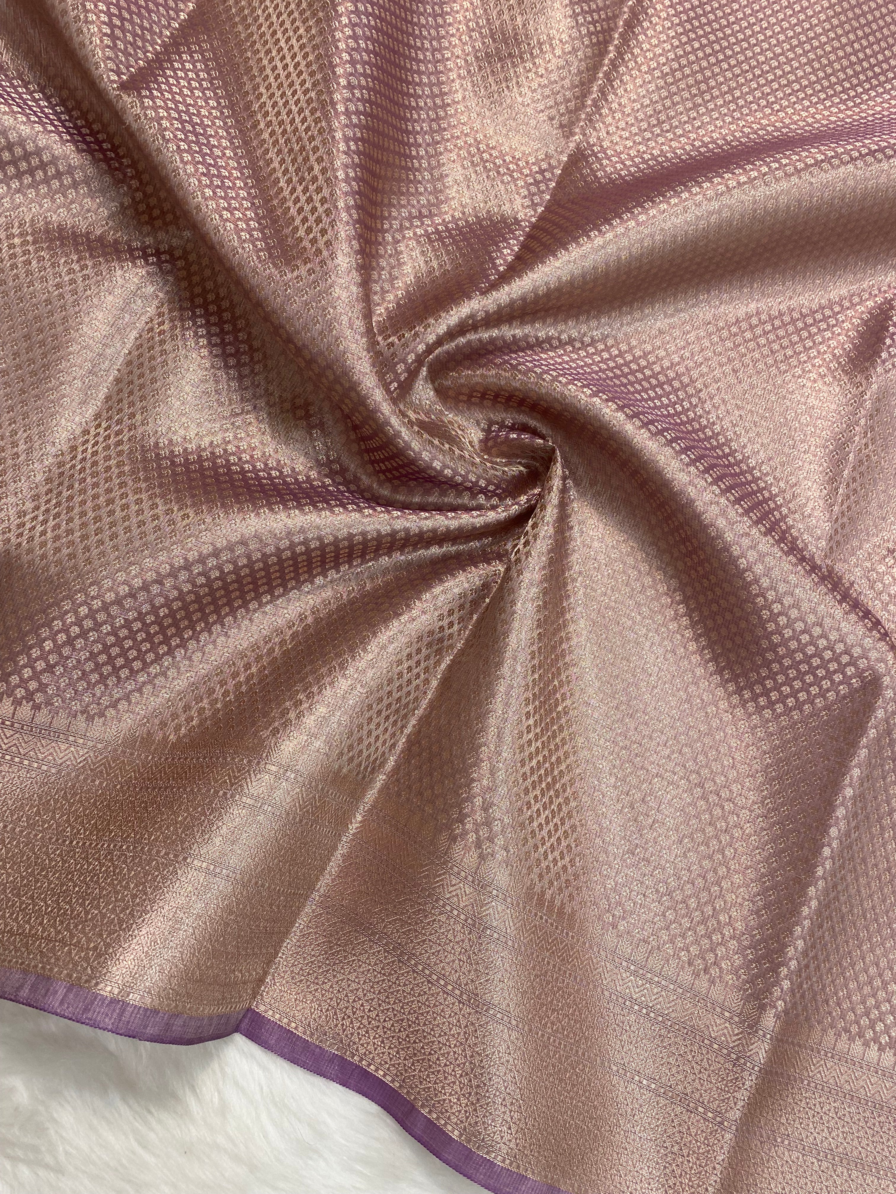 Lavender premium tissue silk banarasi saree