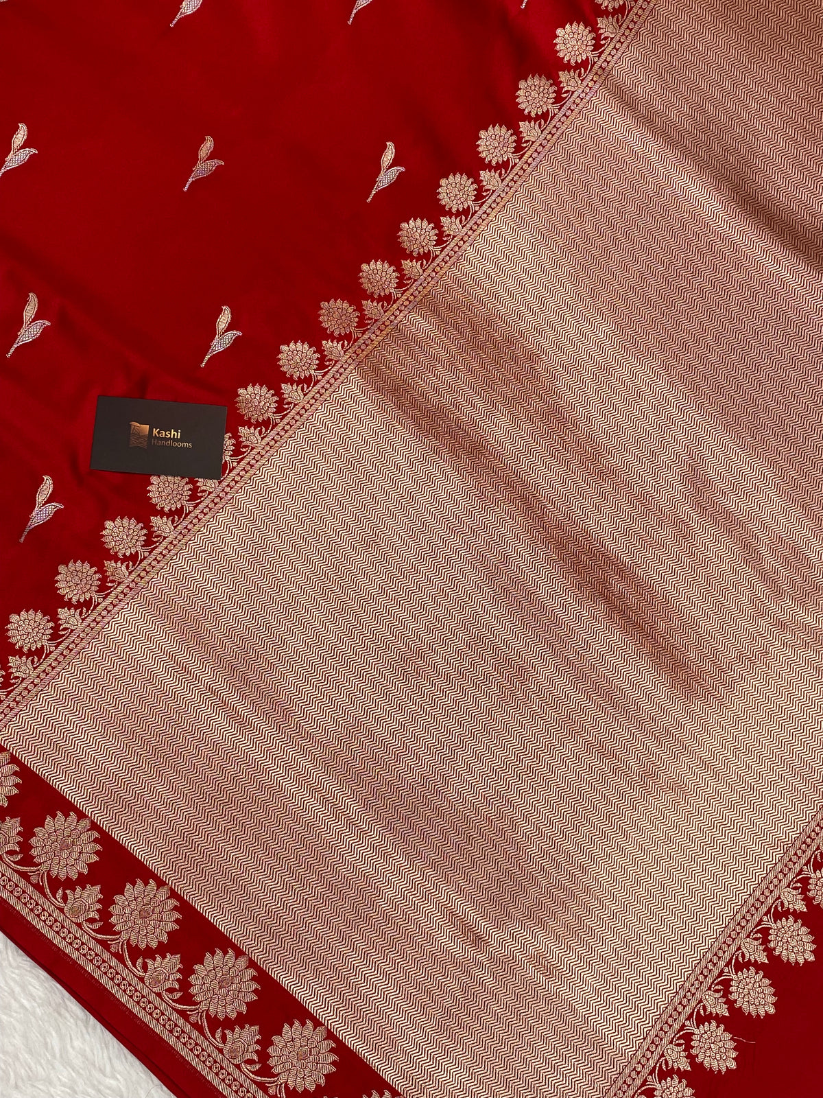 Karwa Chauth Special – Red Mashru Silk Banarasi Saree ❤️