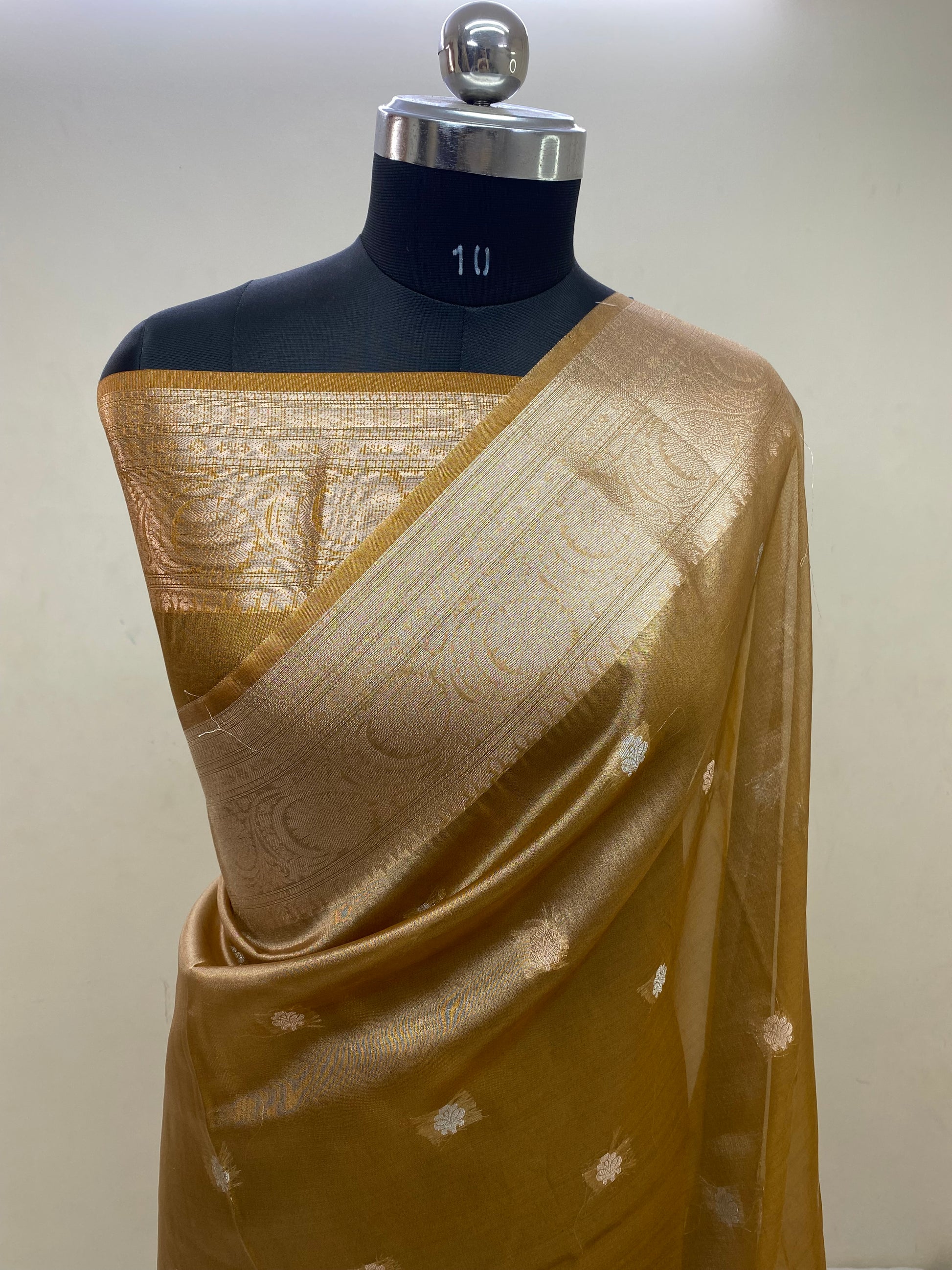 Golden Tissue Silk Banarasi Saree